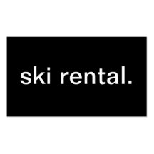 Location de ski modèle de carte de visite