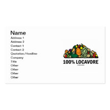 Locavore 100% (pile des légumes) modèle de carte de visite