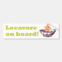 Locavore à bord ! Adhésif pour pare-chocs Autocollants Pour Voiture