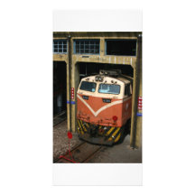 Locomotive à Changhua Roundhouse, Taïwan Cartes De Vœux Avec Photo