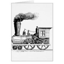 Locomotive à vapeur ancienne cartes