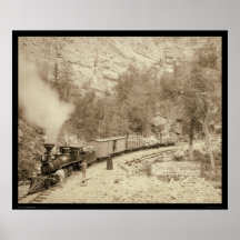 Locomotive dans l'écart-type 1890 de Black Hills Posters