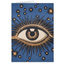 L'oeil céleste vintage tient le premier rôle la lu cartes de vœux