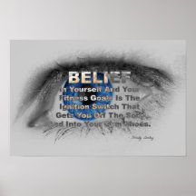 L'OEIL croient à la forme physique ! BLEU Posters