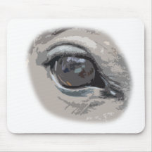L'oeil du cheval gris simple tapis de souris