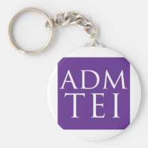 Logo abrégé par ADMTEI - carré de pourpre Porte-clefs