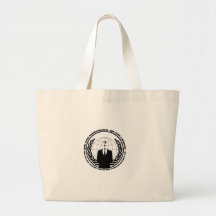 Logo anonyme w/motto sacs en toile