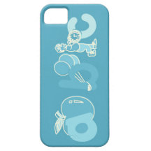 Logo bleu-clair d'alphabet d'ABC pour des garçons Coque iPhone 5