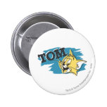 Logo bleu et jaune de Tom badges publicitaires