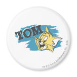 Logo bleu et jaune de Tom magnets