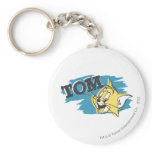 Logo bleu et jaune de Tom porte-clés