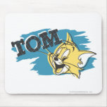 Logo bleu et jaune de Tom tapis de souris