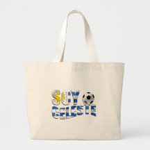 Logo de ballon de football de football de drapeau  sacs en toile