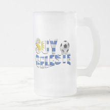 Logo de ballon de football de football de drapeau  mug