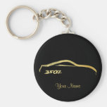Logo de course de brosse d'or de Nissan 350Z Porte-clef