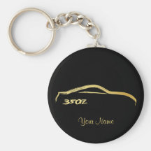 Logo de course de brosse d'or de Nissan 350Z Porte-clef