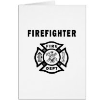 Logo de département du feu de sapeur-pompier cartes de vœux