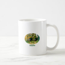 Logo de dindes d'automne tasse