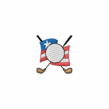 Logo de drapeau de golf