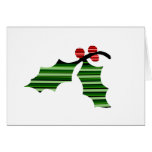Logo de feuille de houx - carte de voeux