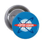 Logo de globe de ligue de justice badges avec agrafe