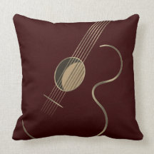 Logo de guitare acoustique oreiller