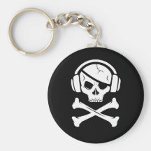 Logo de la piraterie anti-RIAA de pirate de musiqu Porte-clé