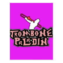 Logo de luxe de Paladin de trombone Cartes Postales