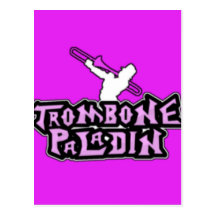 Logo de luxe de Paladin de trombone Carte Postale