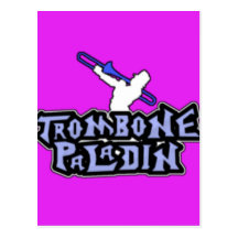 Logo de luxe de Paladin de trombone Carte Postale