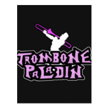 Logo de luxe de Paladin de trombone Cartes Postales