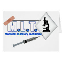 LOGO de MLT avec le MICROSCOPE - LABORATOIRE MÉDIC Cartes De Vœux