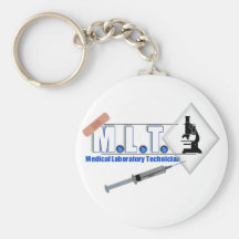 LOGO de MLT avec le MICROSCOPE - LABORATOIRE MÉDIC Porte-clef
