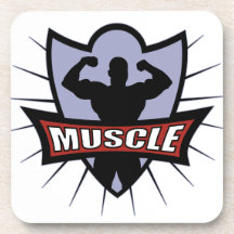 Logo de muscle de culturiste sous-bock