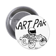 Logo de noir de partie de kart badge avec épingle