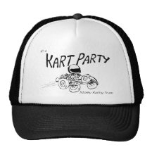 Logo de noir de partie de kart casquettes de camionneur