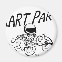 Logo de noir de partie de kart aimants pour réfrigérateur