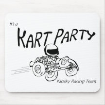 Logo de noir de partie de kart tapis de souris