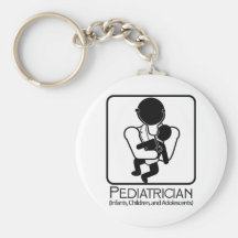 LOGO de pédiatre - docteur aux nourrissons, enfant Porte-clef