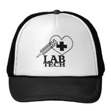 LOGO DE SERINGUE DE COEUR DE TECH DE LABORATOIRE - CASQUETTE DE CAMIONNEUR