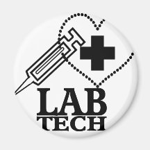 LOGO DE SERINGUE DE COEUR DE TECH DE LABORATOIRE - AIMANTS