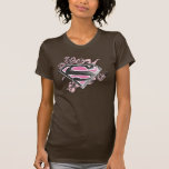 Logo de Supergirl avec des roses T-shirts