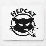 Logo de tabagisme de chat tapis de souris