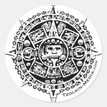 Logo de Tzolkin Sunstone Autocollant Rond