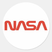 Logo de ver rouge de la NASA Autocollant Rond
