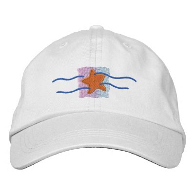 Logo d'étoiles de mer chapeau brodé Logo d'étoiles de mer chapeau brodé