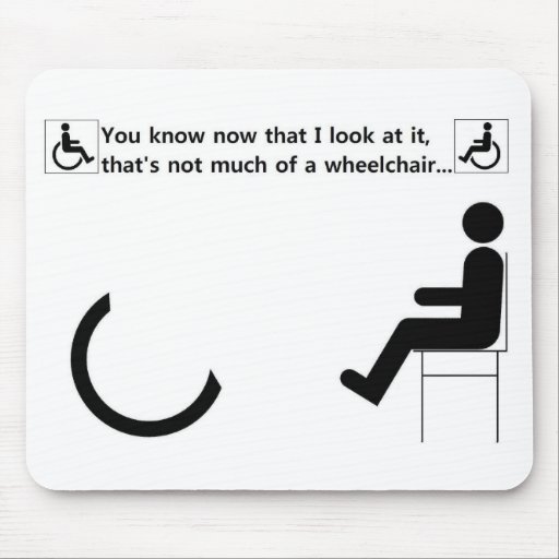 Logo d'handicap de fauteuil roulant tapis de souris