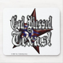 Logo du Texas béni par Dieu Tapis De Souris