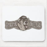 Logo d'usage d'ours de papa tapis de souris