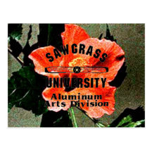 LOGO EN ALUMINIUM DE DIVISION D'ARTS D'UNIVERSITÉ  CARTES POSTALES